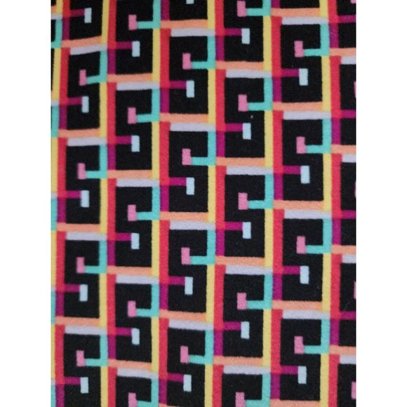 LuLaRoe Women's Black/Multicolor Single Print Soft Knit Leggings One Size (2-10) - Picture 3 of 10